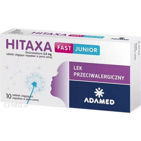Hitaxa Fast Junior relieves symptoms associated with allergic rhinitis.