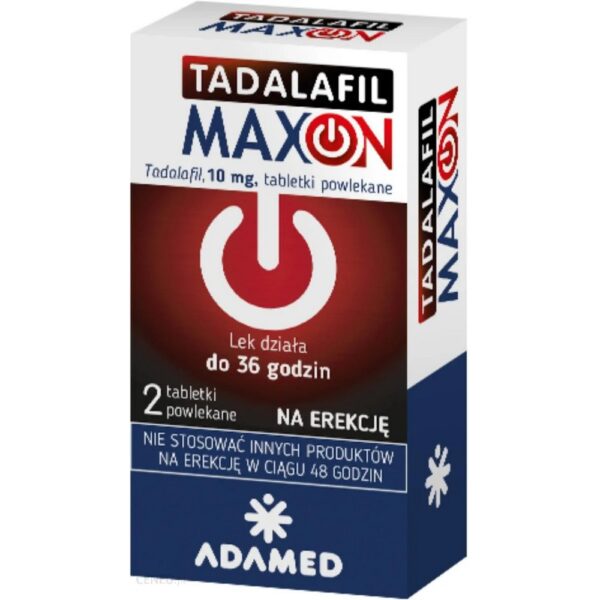 Tadalafil increases blood flow to the penis, helping to achieve and maintain an erection for a long time.