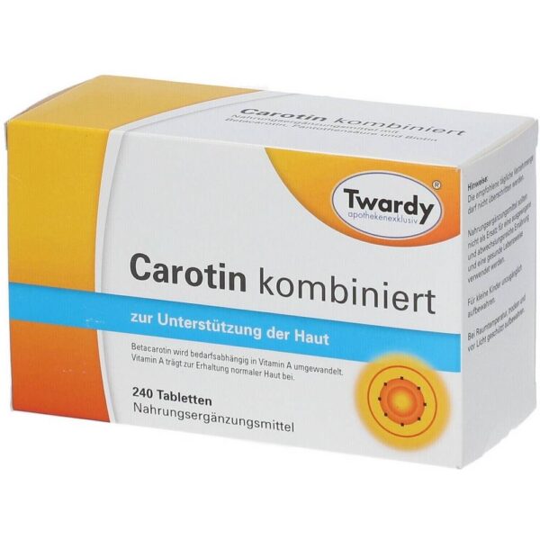 Carotene combined ensures the maintenance of normal skin and mucous membranes.
