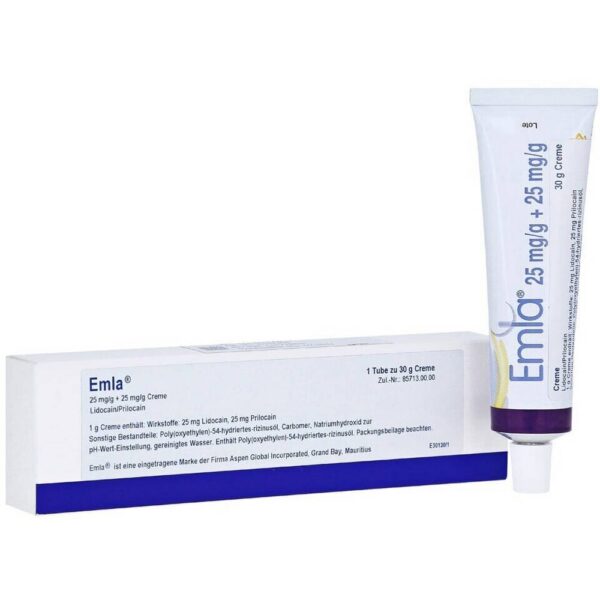 Emla® cream is a local anesthetic that reduces pain in the treated area of ​​skin.
